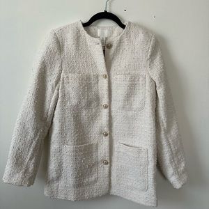 NWT H&M Tweed Double Pocket Blazer